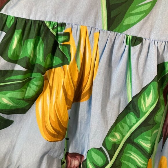 Womens Maude Vivante Ada Tropical Floral Tiered Midi Skirt XS Pockets #33 - Picture 5 of 8